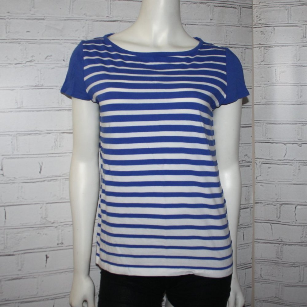 💙⛵️ Liz Claiborne Nautical Stripe Blouse · Size M · Classic & Breezy